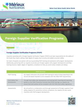 Foreign Supplier Verification Program (FSVP)