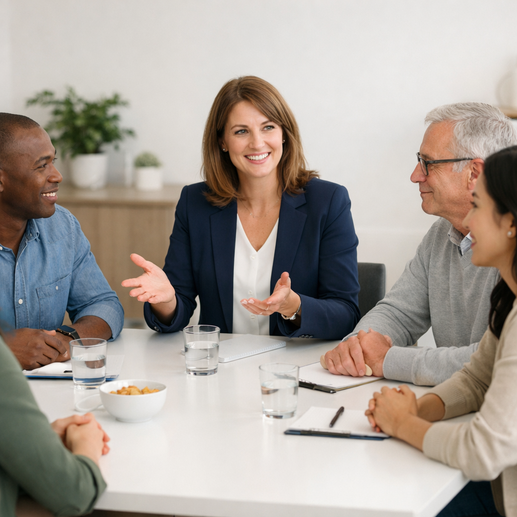 Professional Focus Group Discussion in Modern Research Suite