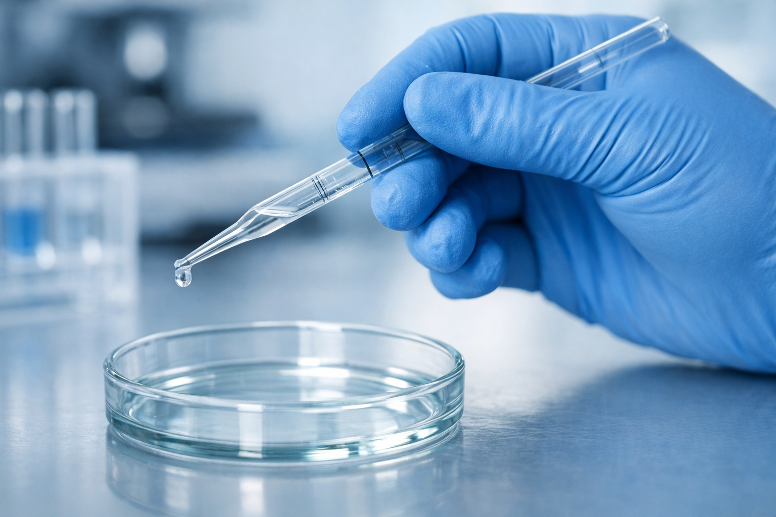 Mérieux NutriSciences lab specialist performing AOAC-validated liquid testing for ingredient quality.