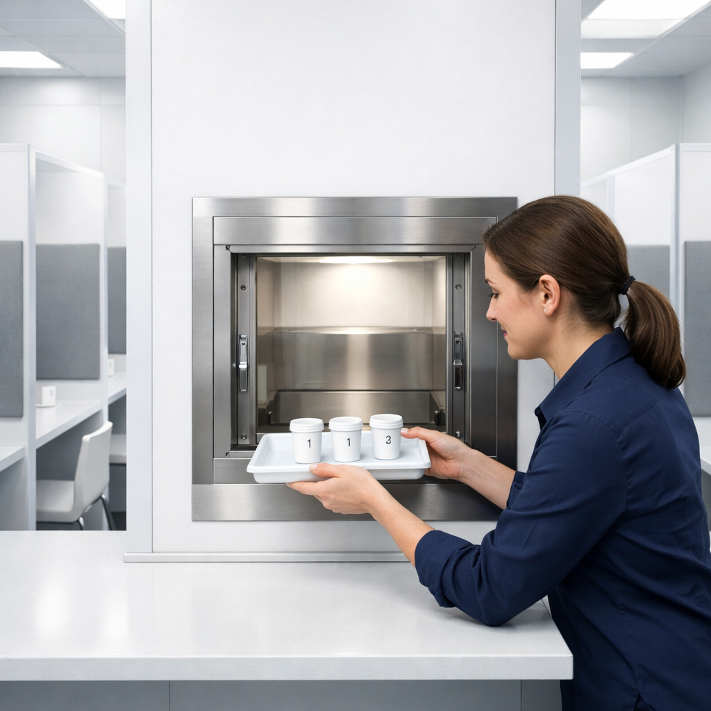 Sensory Testing Lab with White Booths and Gray Dividers-1
