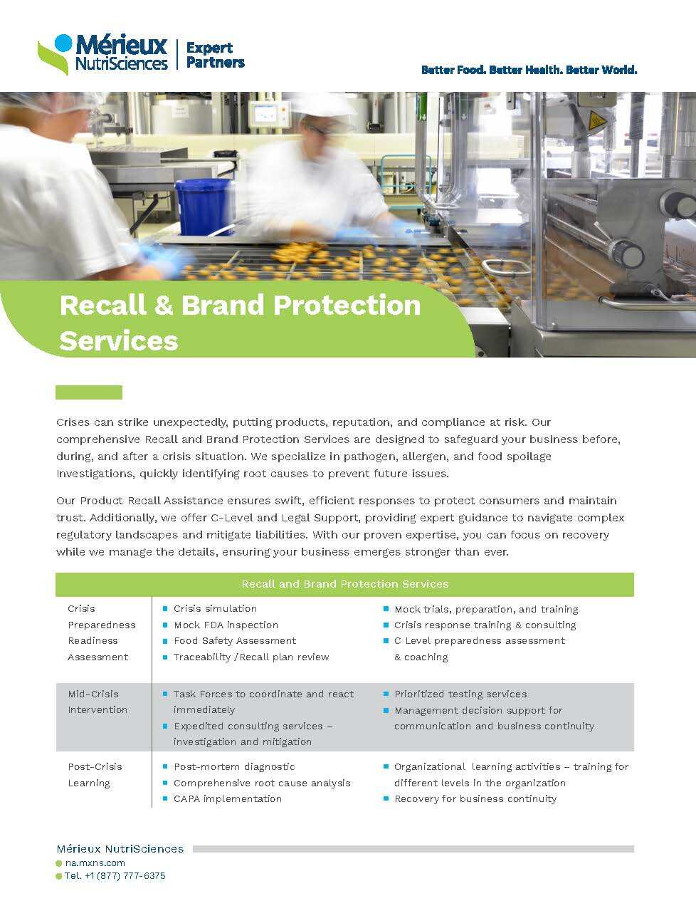 Flyer - Recall and Brand Protection Services